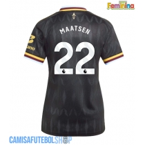 Camisa de time de futebol Aston Villa Ian Maatsen #22 Replicas 2º Equipamento Feminina 2026-27 Manga Curta